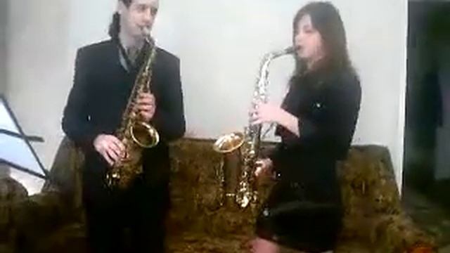 Sax Duo IguAnna, Armstrong - let my people go_(360p) смотреть онлайн