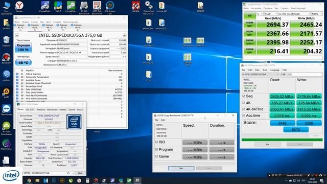 SSD Intel Optane DC P4800X 375Gb SSDPED1K375GA01 обзор на лучший серверный SSD смотреть онлайн