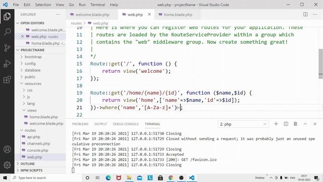 Route in Laravel 8 Tutorial part2 смотреть онлайн