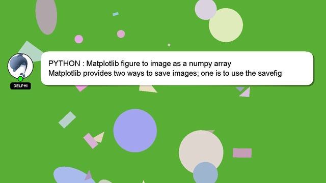 PYTHON : Matplotlib figure to image as a numpy array смотреть онлайн