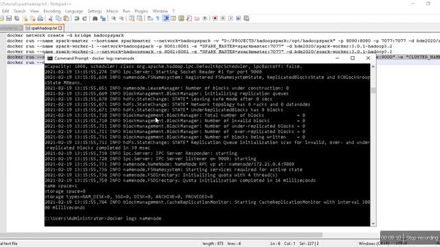 Apache Spark Hadoop hdfs in docker container with example смотреть онлайн