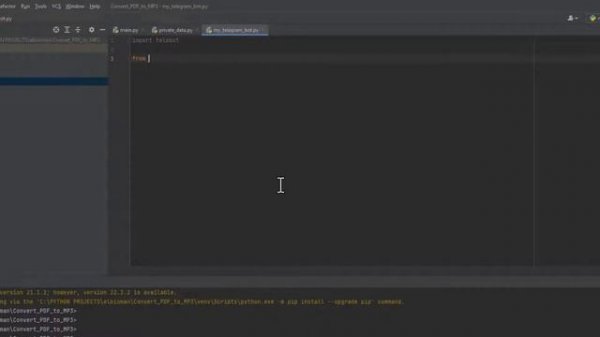 Python PDF to MP3 Converter Telegram Bot For Beginners