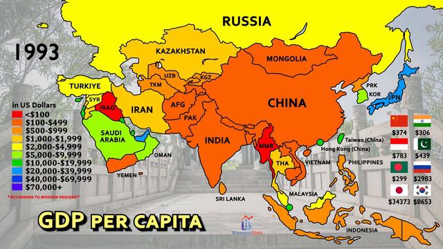 The History of GDP Per Capita in Asia (1960-2021) смотреть онлайн
