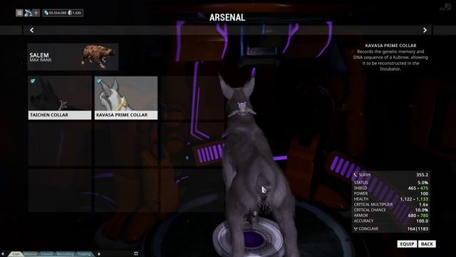 Warframe - Kavasa Kubrow Prime Collar (sigh) смотреть онлайн