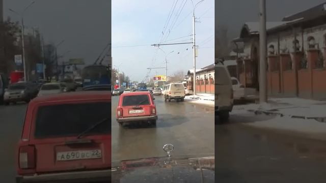 ул.Кирова 2 троллейбуса г.Новосибирск (21.03.2012) смотреть онлайн