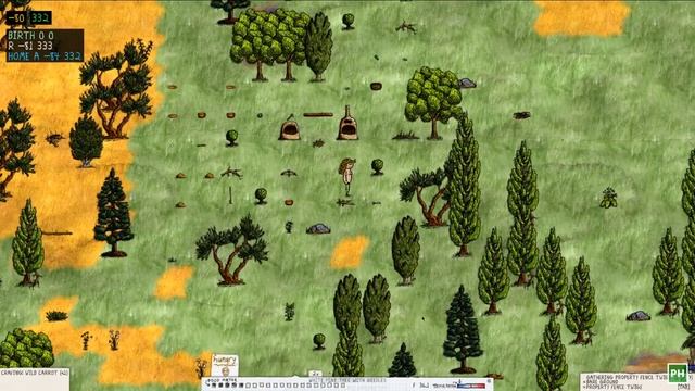 One Hour One Life. Выживание #1. Основы цивилизации - куст с ягодами. смотреть онлайн