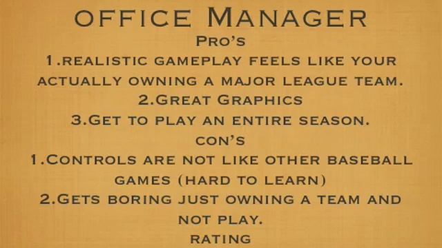 Mlb front office manager review смотреть онлайн