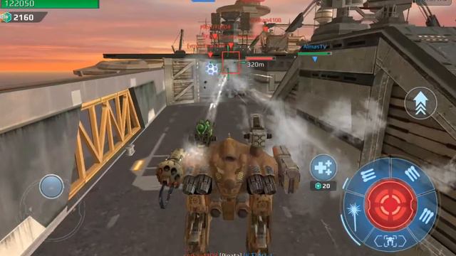 Дядька Вовка играет в игру под названием War robots смотреть онлайн