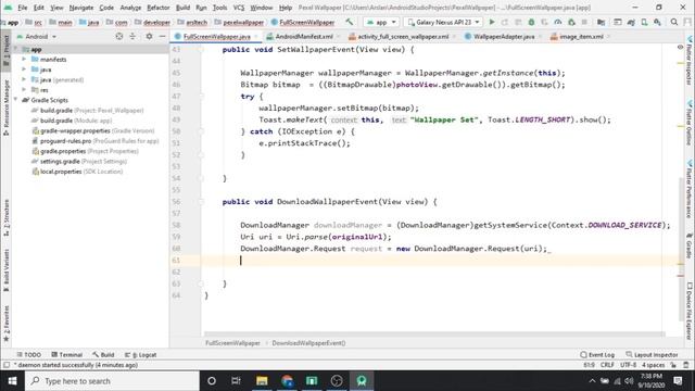 How to Download Wallpaper | How to Create Wallpaper App Using Pexel API in Android Studio Part 4 смотреть онлайн
