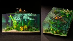 Не ловите рыбу здесь / Диорама на заказ