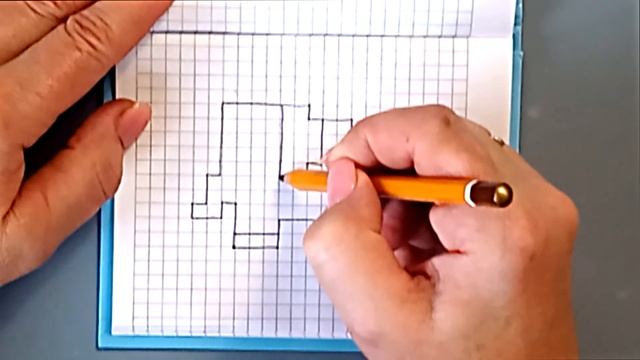 Как нарисовать слоника по клеточкам/Инна Ягунова смотреть онлайн