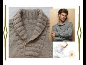 Джемпер. Часть 1. Шалевый воротник резинкой 2х2.