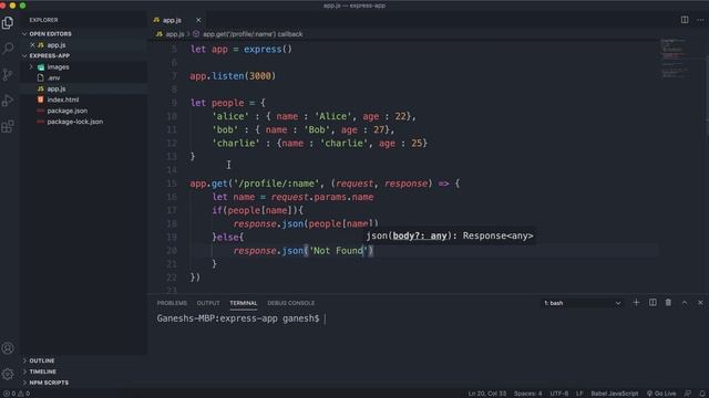 09 - Get Route Parameter Input from the Client - Basic Node and Express - freeCodeCamp Tutorial смотреть онлайн