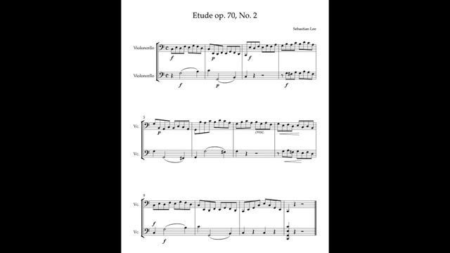 Sebastian Lee op. 70, No. 2 in different tempi | Cello accompaniment | playalong | cello sheet musi смотреть онлайн