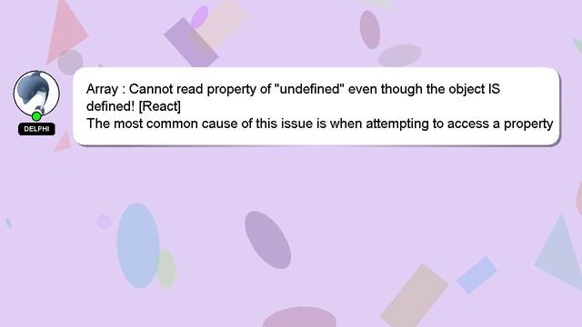 Array : Cannot read property of "undefined" even though the object IS defined! [React] смотреть онлайн