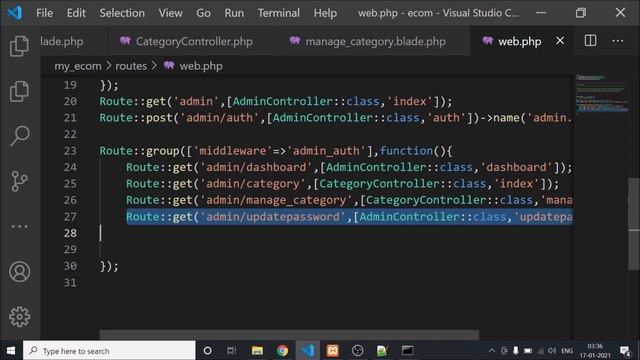 Step by step eCommerce website Development using Laravel 8 - Part 3 (Admin Authentication) смотреть онлайн