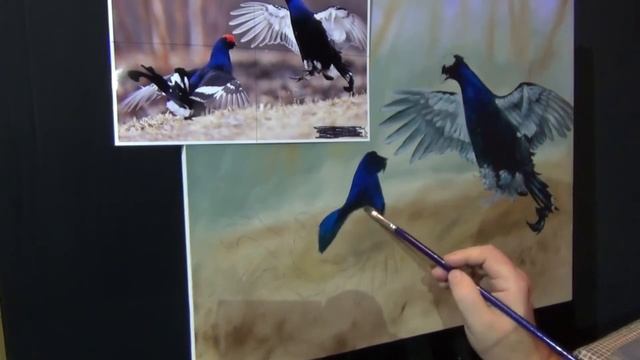 Пишем картину маслом ТЕТЕРЕВА НА ТОКУ Writing a picture of a black GROUSE on the CURRENT смотреть онлайн