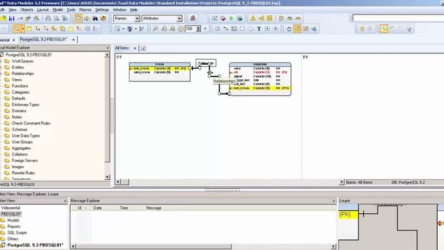 Simple Tutorial Foward Reverse Engineering use TOAD Data Modeler смотреть онлайн