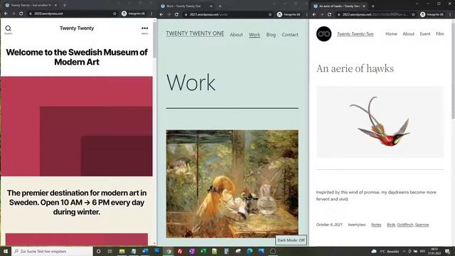 Wordpress Twenty Two Theme Demo vs Twenty One смотреть онлайн