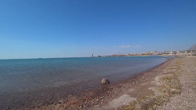 Озеро Балхаш | на пляж 21 квартала от ворот весной 2021 года - идиллическая тишина смотреть онлайн