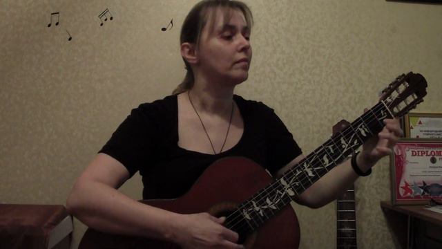 "Fields Of Gold" Sting - arranged by Viktoriia Kulykovska, solo guitar смотреть онлайн
