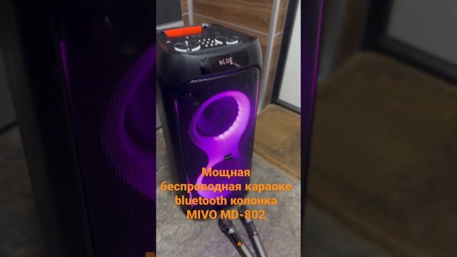 Мощная беспроводная караоке bluetooth колонка MIVO MD-802 смотреть онлайн