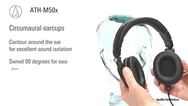 Audio-Technica ATH-M50X Professional Studio Monitor headphones смотреть онлайн