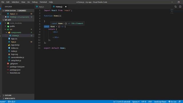 Creating functional component in React JS смотреть онлайн