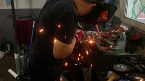 Рама для мини трактора и задний мост готовы