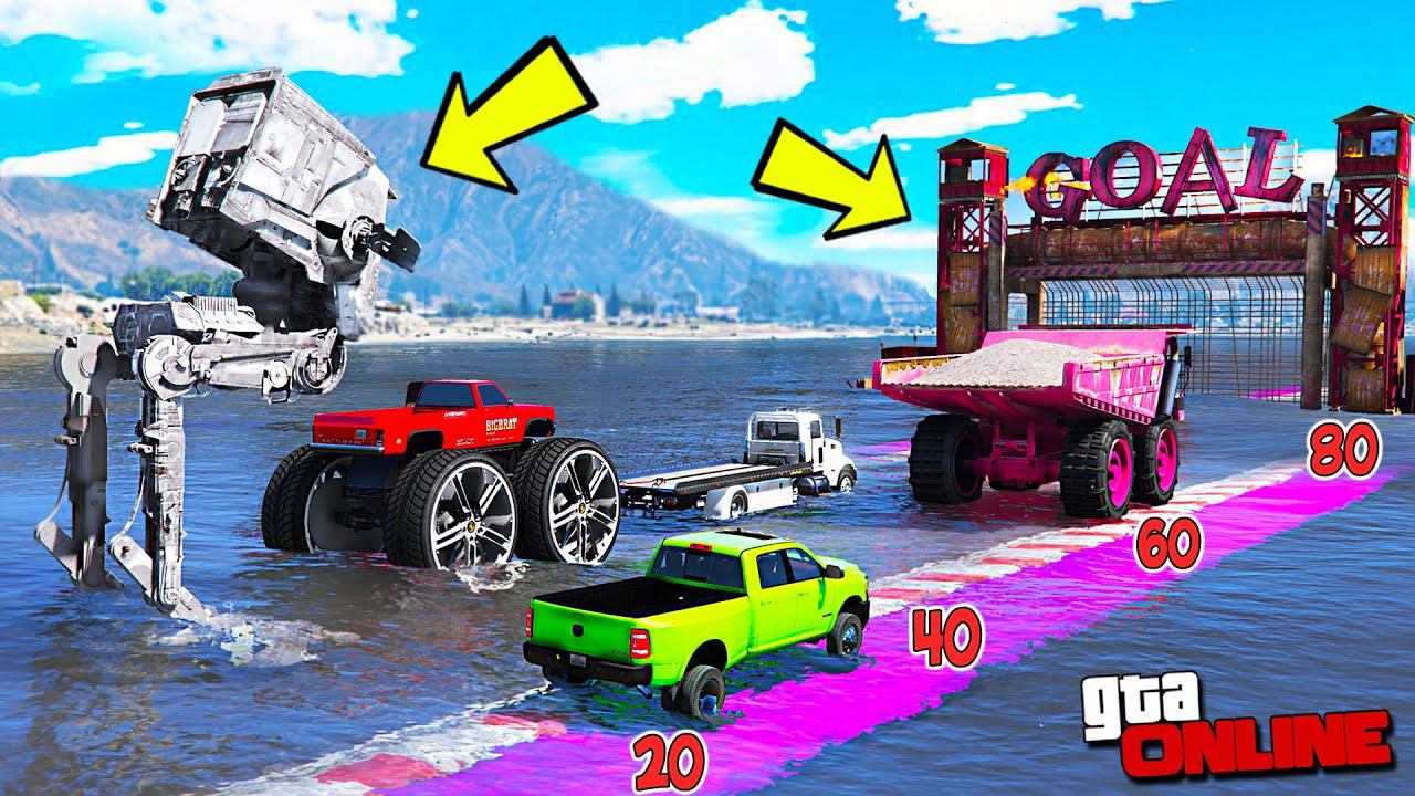 КАК ДАЛЕКО ПРОЕДЕТ ЧИТ ТАЧКА ПО ВОДЕ В ГТА 5 МОДЫ? ЭКСПЕРИМЕНТЫ ОБЗОР МОДА В GTA 5! смотреть онлайн