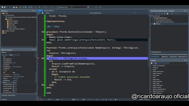 LER O CONTEÚDO DE UM ARQUIVO DE TEXTO [DELPHI] смотреть онлайн