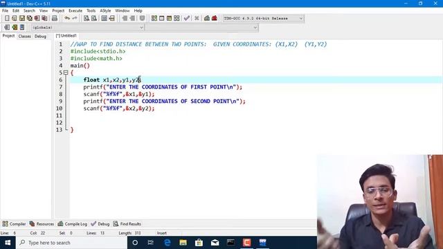 Distance Between Two Points C Programs For Beginners | C Programming In Hindi | Learn C In Hindi смотреть онлайн