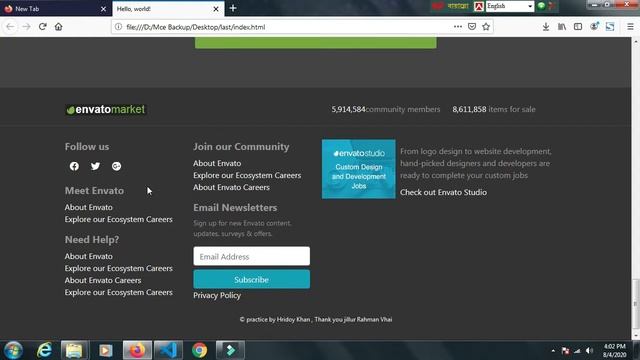 Duplicate envato market website homepage by HTML & CSS || Wp Hridoy Web Developer & WordPress Exper смотреть онлайн