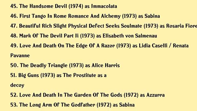 Erika Blanc Movies List Erika Blanc| Filmography Of Erika Blanc