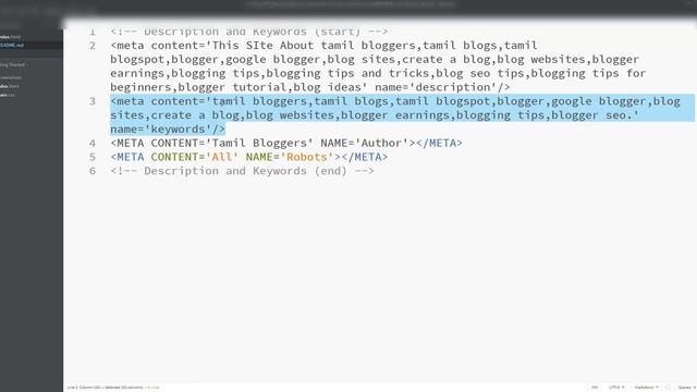 How To Add Meta Tag Keywords In Blogger | Tamil Bloggers