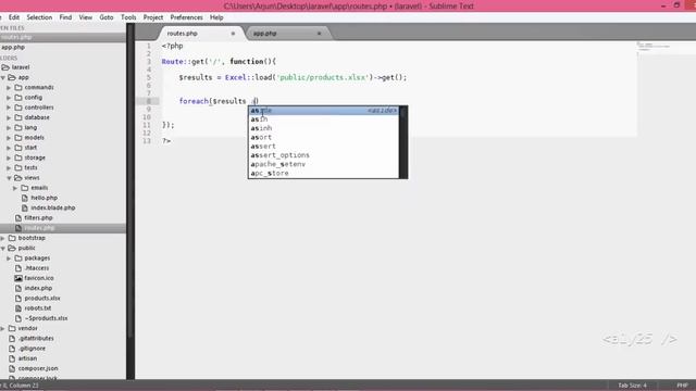 laravel 4 laravelExcel package, read products excel file and insert into database смотреть онлайн