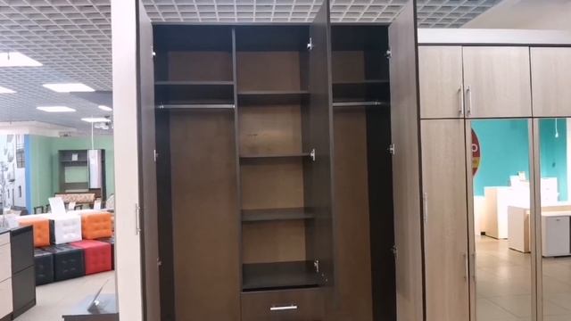 102019 "ЭЛЕГАНС" шкаф комбин. 3-х дв. 5 ящ. Цвет: венге, дуб беленый. смотреть онлайн