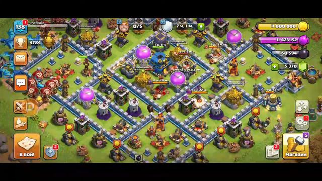 Прокачка 12 ТХ в Clash Of Clans  в реальном времени день 74 | Day 74