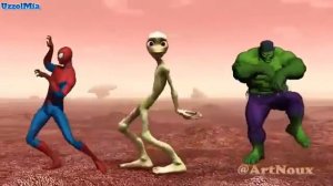 Crazy frog, spider man and hulk dance challenge, dame tu cosita song