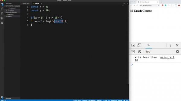 JavaScript Crash Course For Beginners