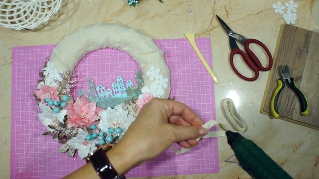 Рождественский декор - веночек | Мастер-класс | Christmas wreath. DIY decorating смотреть онлайн