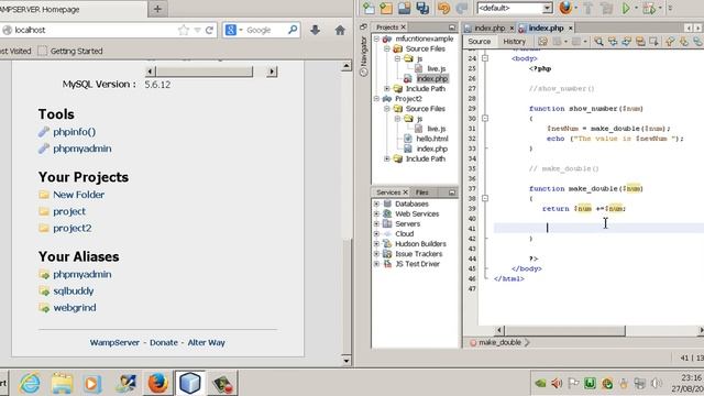 Part 22: Learning Programming (PHP Web Development) with Sammy Hegab - MultiFunction PHP in Netbean смотреть онлайн
