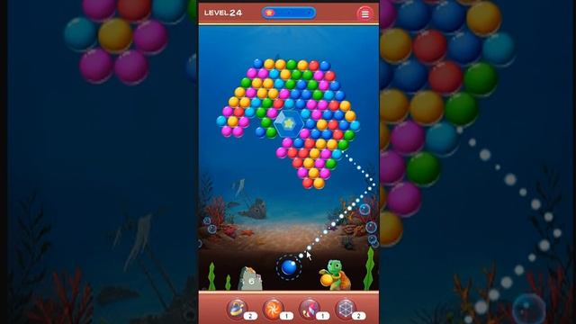 Bubble shooter game shooter bubble sea world level24 complete смотреть онлайн
