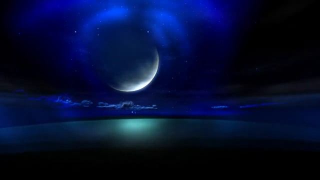 Free Motion Graphic Background ? Full Moon Night Sky VJ Loop.