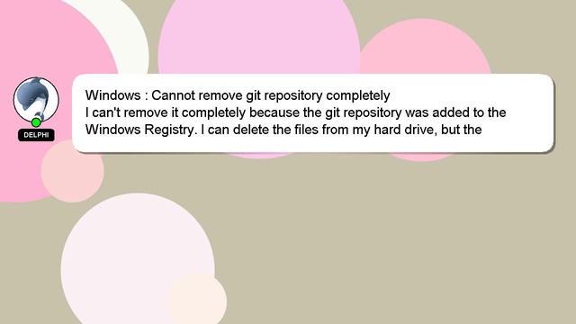 Windows : Cannot remove git repository completely смотреть онлайн