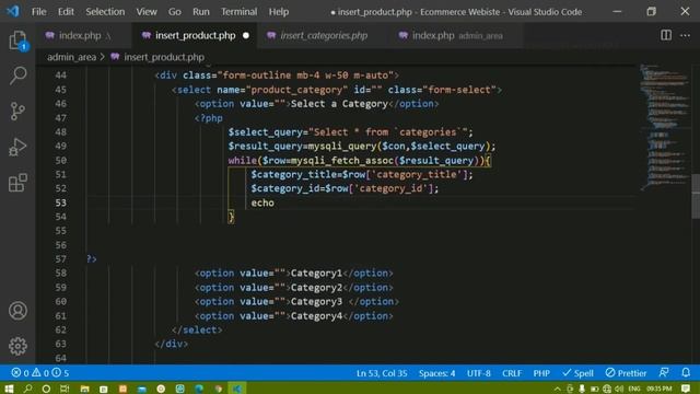 E-Commerce Website using PHP and MySQL || Working on Dynamic data || Part -14 смотреть онлайн