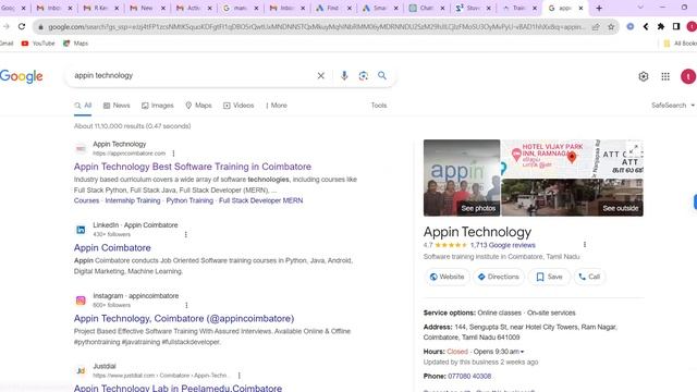 internship task works SEO Google First Page Ranking Website Design in tamil Training Trains Erode смотреть онлайн