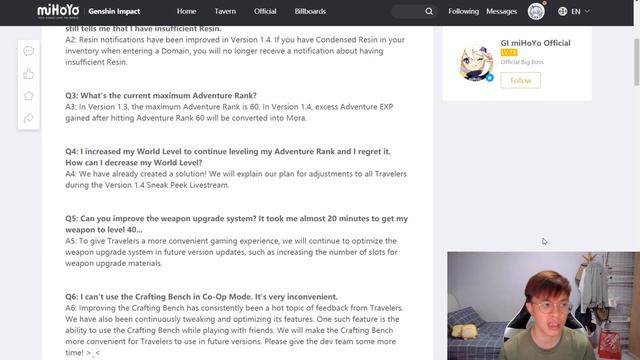 OFFICIAL Update 1.4 Developer's Discussion! QOL Changes! - Genshin Impact смотреть онлайн