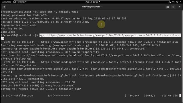 XAMPP | Webserver | MySQL | Installing softwares on fedora 30,31 & 32 | opensource | Fedora смотреть онлайн
