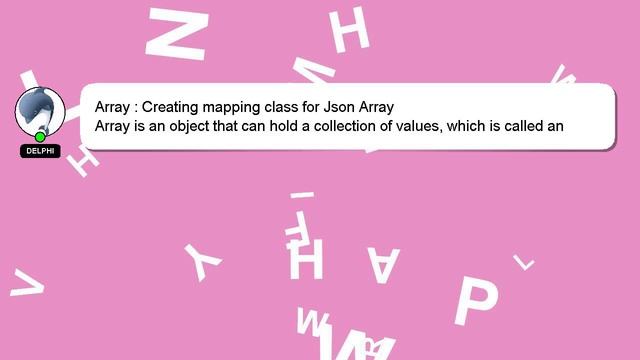 Array : Creating mapping class for Json Array смотреть онлайн